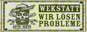 Holzschild 10x27 cm Auto Moto Werkstatt lösen Probleme