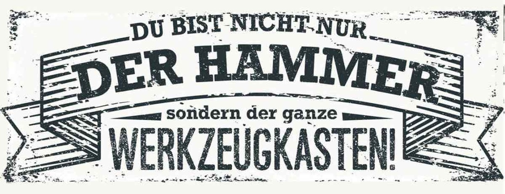 Holzschild 10x27 cm du Bist nicht nur der Hammer Dekoration