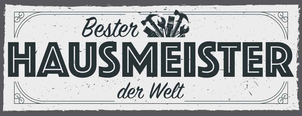 Holzschild 10x27 cm Bester Hausmeister der Welt Beruf Arbeit