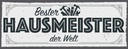 Holzschild 10x27 cm Bester Hausmeister der Welt Beruf Arbeit