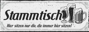 Holzschild 10x27 cm Stammtisch hier sitzen nur die Dekoration
