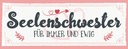 Holzschild 10x27 cm Seelenschwester Für immer und Ewig Spruch Zitat