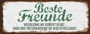 Holzschild 10x27 cm Beste Freunde verrückt wissen genau