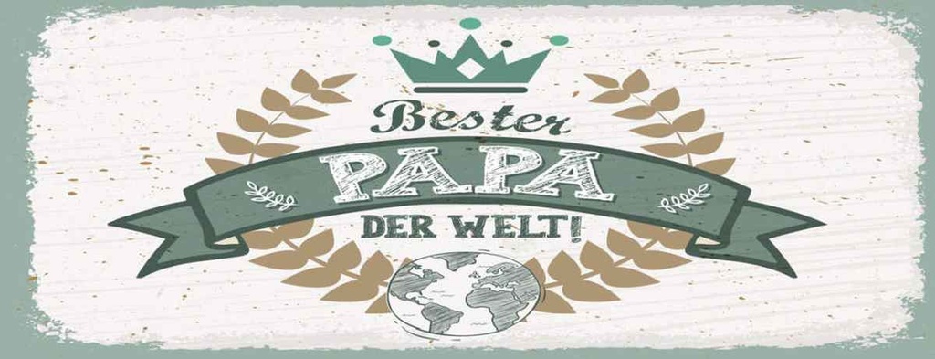 Holzschild 10x27 cm Bester Papa der Welt Männer Frauen