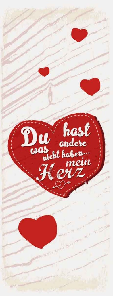 Holzschild 27x10 cm Du hast mein Herz Liebe Dekoration