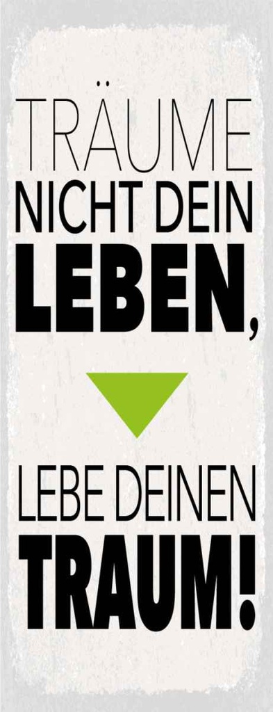 Holzschild 27x10 cm Leben lebe deinen Traum Dekoration