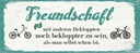 Holzschild 10x27 cm Freundschaft noch bekloppter sein Spruch Zitat