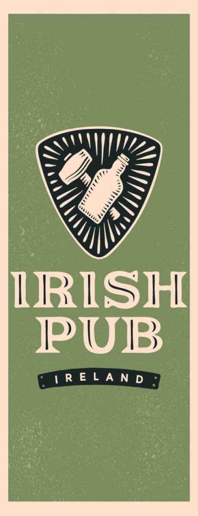 Holzschild 27x10 cm Ireland Irish pub Alkohol Essen Trinken