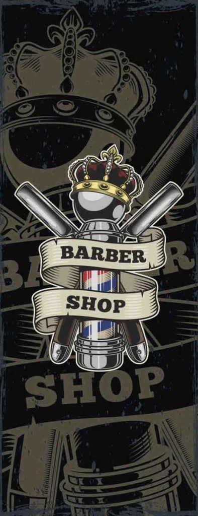 Holzschild 27x10 cm Barbershop Friseur Salon Haare