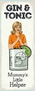 Holzschild 27x10 cm Mummy´s little Helper Gin & Tonic Essen Trinken