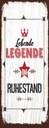 Holzschild 27x10 cm Lebende legende im Ruhestand Dekoration