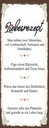 Holzschild 27x10 cm Liebesrezept man nehme 2 Menschen Spruch Zitat