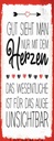Holzschild 27x10 cm Gut sieht man nur mit dem Herzen Spruch Zitat