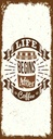 Holzschild 27x10 cm Life begins after Coffee Essen Trinken