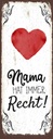 Holzschild 27x10 cm Familie Mama hat immer Recht Freunde