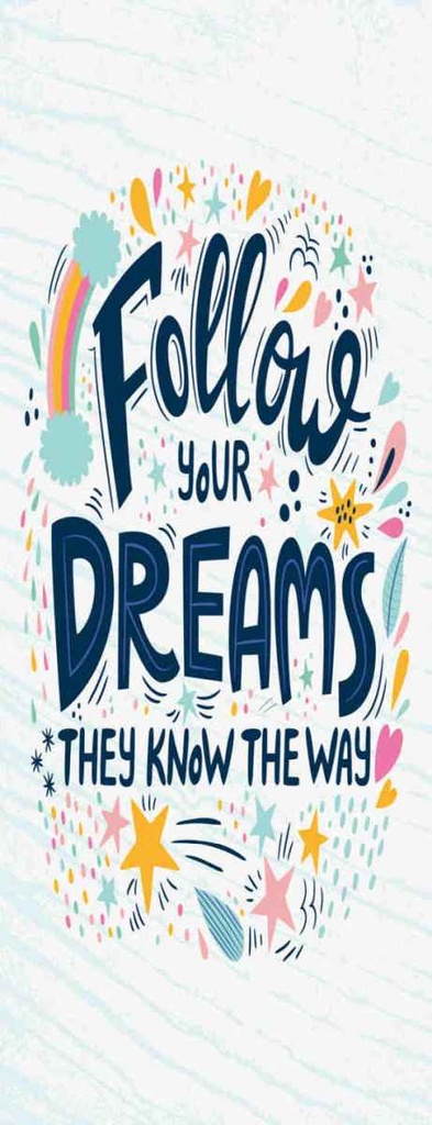Holzschild 27x10 cm Follow your dreams they know Way Spruch Zitat