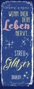 Holzschild 27x10 cm Glitzer wenn dich dein Leben nervt Spruch Zitat