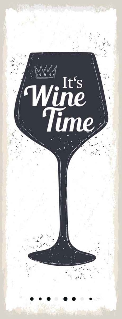 Holzschild 27x10 cm Wein Alkohol It´s Wine Time Essen Trinken