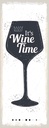 Holzschild 27x10 cm Wein Alkohol It´s Wine Time Essen Trinken