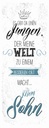 Holzschild 27x10 cm Sohn meine Welt wird besser Familie Freunde