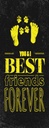 Holzschild 27x10 cm Freunde You I best friends forever Spruch Zitat