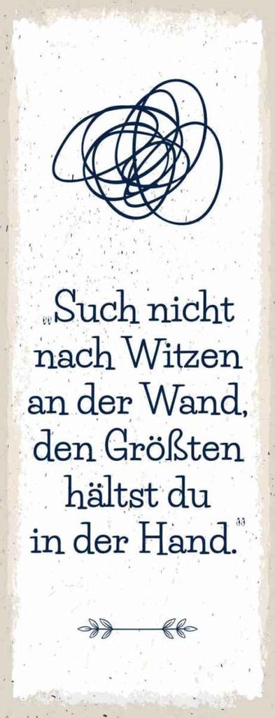 Holzschild 27x10 cm Such nicht nach Witzen an der Wand Spruch Zitat