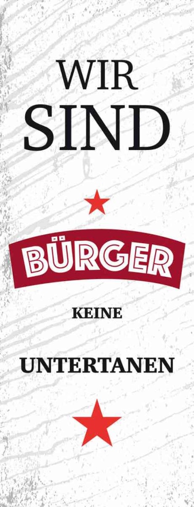 Holzschild 27x10 cm wir sind Bürger keine Untertanen Spruch Zitat