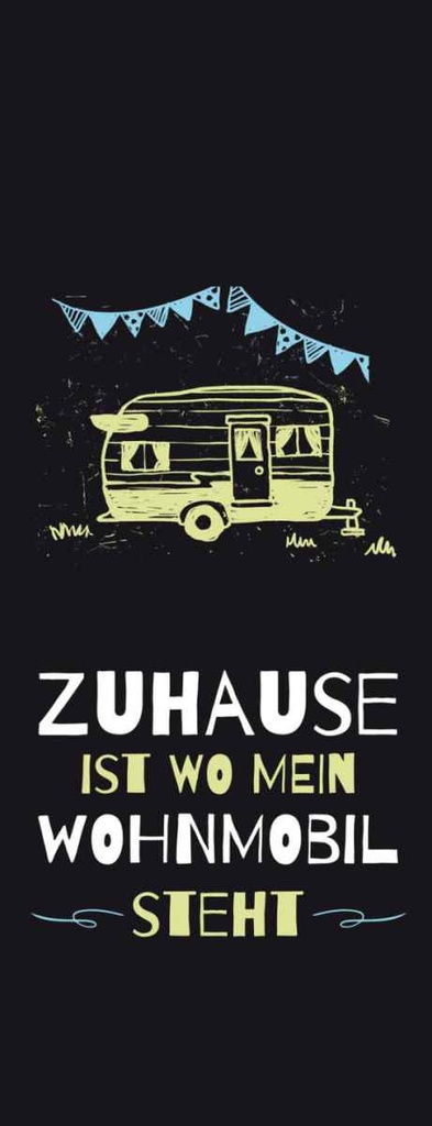 Holzschild 27x10 cm Zuhause ist wo mein Wohnmobil Geschenk