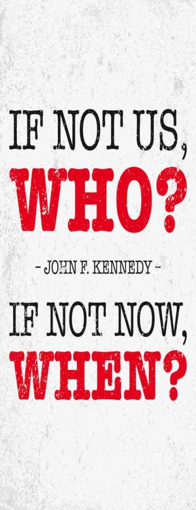 Holzschild 27x10 cm John Kennedy If not us who Spruch Zitat