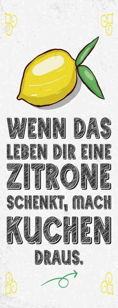 Holzschild 27x10 cm Wenn das Leben dir Zitrone schenkt Spruch Zitat