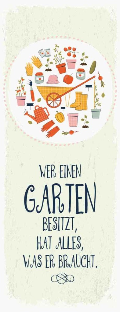 Holzschild 27x10 cm Wer Garten besitzt hat alles Geschenk