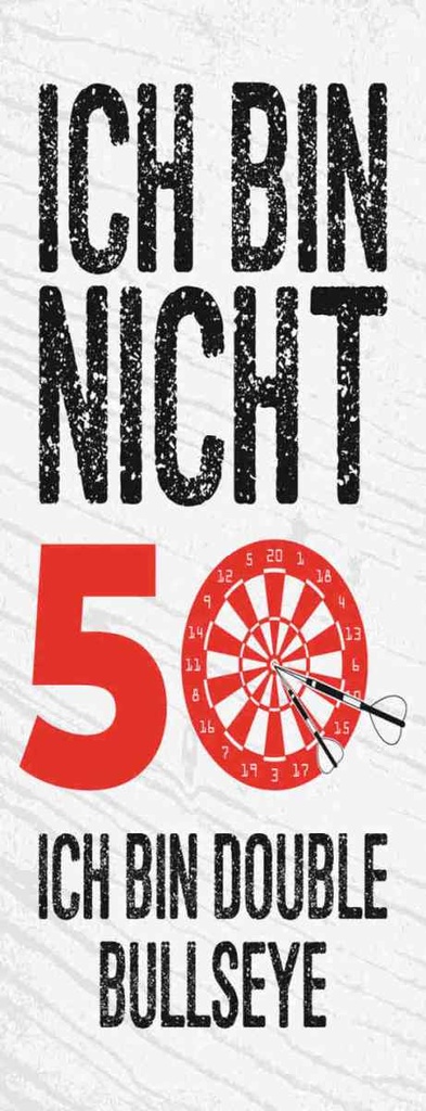 Holzschild 27x10 cm Dart bin nicht 50 Double Bullseye Sport Hobby