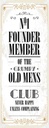 Holzschild 27x10 cm Männer old mens Club Never Happy Spruch Zitat