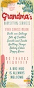 Holzschild 27x10 cm Grandma´s Babysitting services Opa Oma