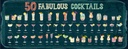 Holzschild 10x27 cm 50 Fabulous Cocktails Drinks Essen Trinken