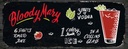 Holzschild 10x27 cm Bloody Mary Cocktail Recipe Essen Trinken