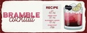 Holzschild 10x27 cm Bramble Cocktail Recipe Gin Essen Trinken