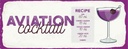 Holzschild 10x27 cm Aviation Cocktail Recipe Essen Trinken