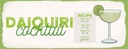 Holzschild 10x27 cm Daiquiri Cocktail Recipe Essen Trinken