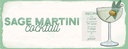 Holzschild 10x27 cm Sage Martini Cocktail Recipe Essen Trinken