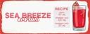 Holzschild 10x27 cm Sea Breeze Cocktail Recipe Essen Trinken