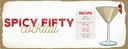 Holzschild 10x27 cm Spicy Fifty Cocktail Recipe Essen Trinken