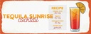 Holzschild 10x27 cm Tequila Sunrise Cocktail Recipe Essen Trinken
