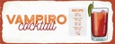 Holzschild 10x27 cm Vampiro Cocktail Recipe Tequila Essen Trinken