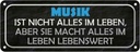 Blechschild 10x27 cm Musik nicht alles im Leben aber Spruch Zitat