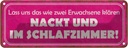 Blechschild 10x27 cm Zwei nackt und im Schlafzimmer Dekoration