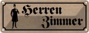 Blechschild 10x27 cm Herren Zimmer Toilette Geschenk Spruch Zitat