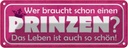 Blechschild 10x27 cm wer braucht schon einen Prinzen Spruch Zitat
