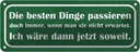 Blechschild 10x27 cm beste Dinge wenn nicht erwartet Spruch Zitat