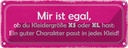 Blechschild 10x27 cm egal Kleidergröße XS oder XL Dekoration Spruch Zitat